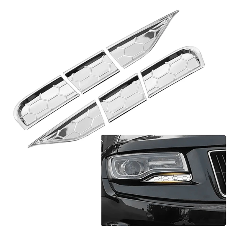 

6 шт., декоративные наклейки на переднюю фару автомобиля Jeep Grand Cherokee 2014-2016