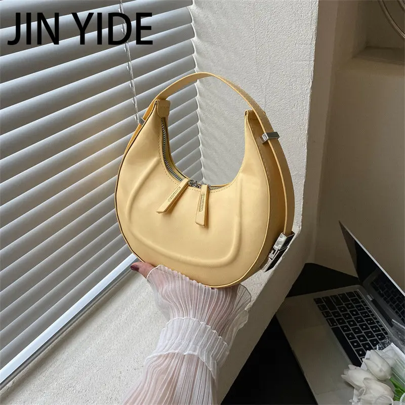 

Сумка на плечо JIN YIDE женская из экокожи, модный брендовый саквояж на плечо, дизайнерский чемоданчик кросс-боди однотонного цвета, 2022