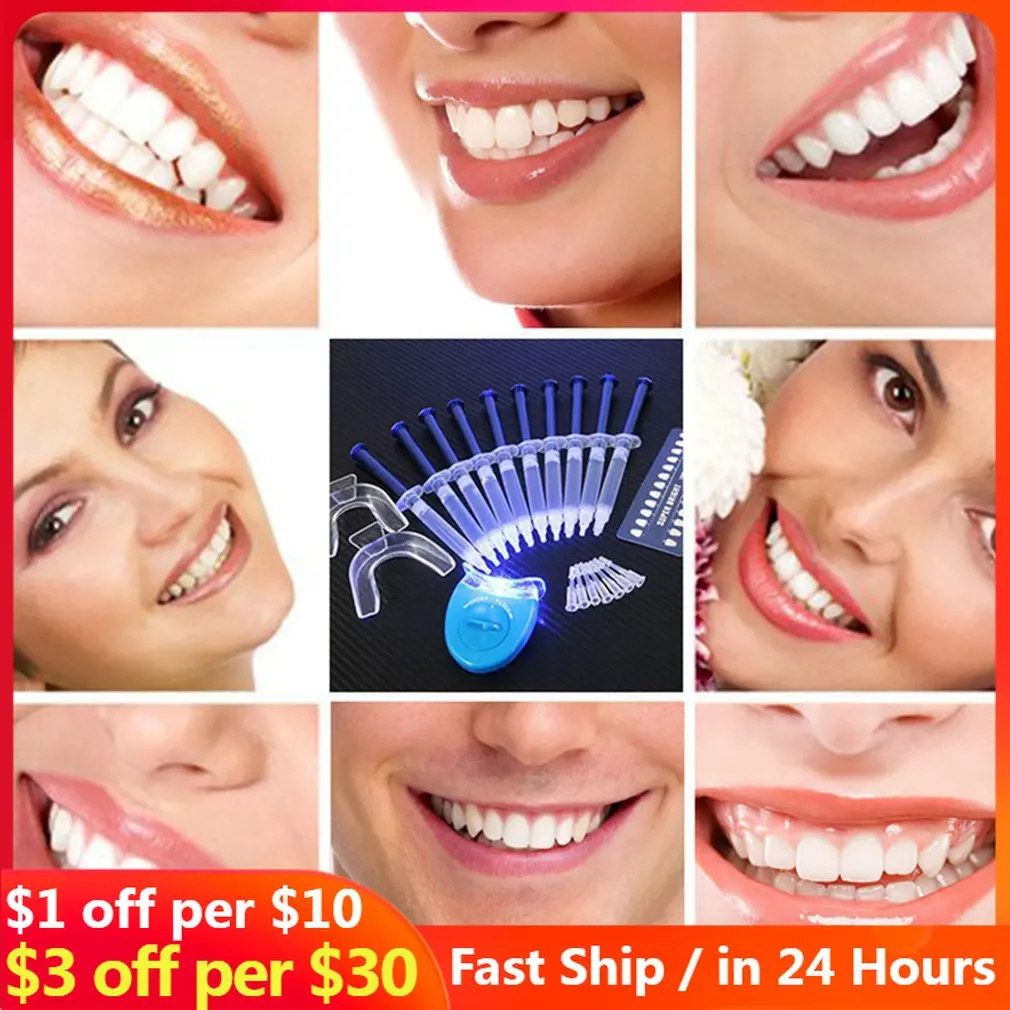 

10pcs/set Teeth Whitening 44% Peroxide Dental Bleaching System Oral Gel Kit Tooth Whitener New Dental Equipment Drop Shipping