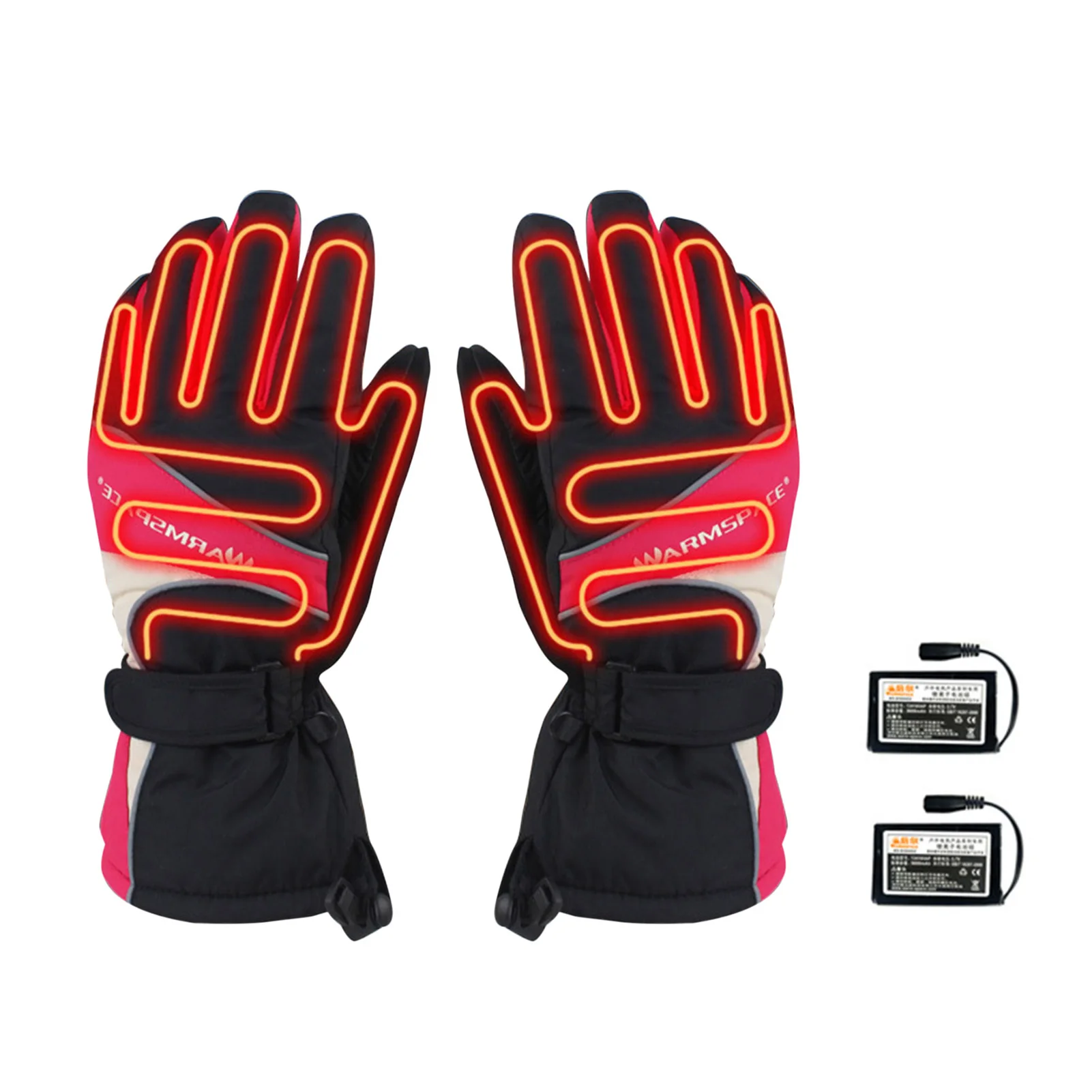

Перчатки с подогревом для улицы, зимние теплые перчатки с подогревом для пальцев и спины, лыжного спорта, велосипеда, мотоцикла, велосипеда, ...