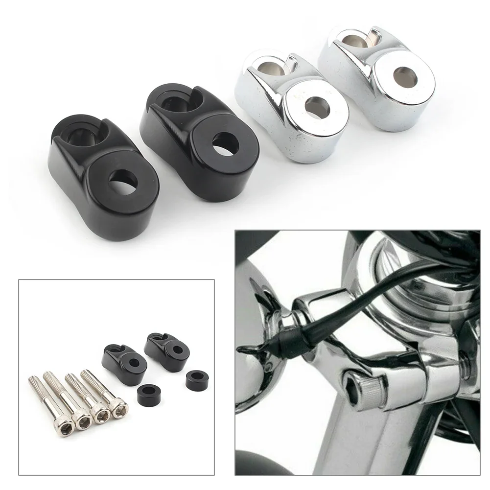 

Motorcycle Front Turn Signal Mount Bracket Relocation for Harley Dyna Sportster XL883 XL1200 FXRT FXRS FXD 39mm 49mm