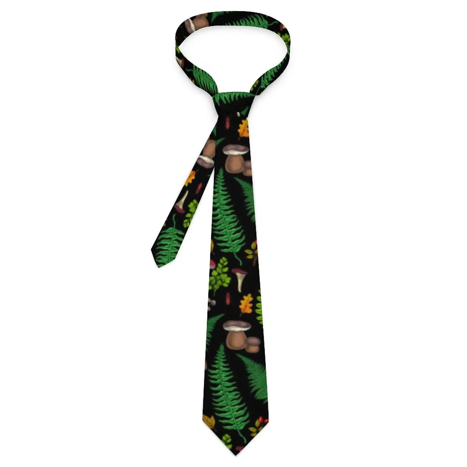 

Mens Tie Magic Mushroom Neck Ties Woodland Flora and Fauna Retro Trendy Collar Tie Design Wedding Party Necktie Accessories