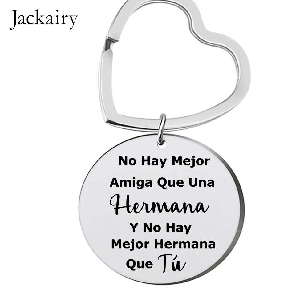 Брелок Hermana подарки для сестры Mejor Amiga подвески из нержавеющей стали семейные