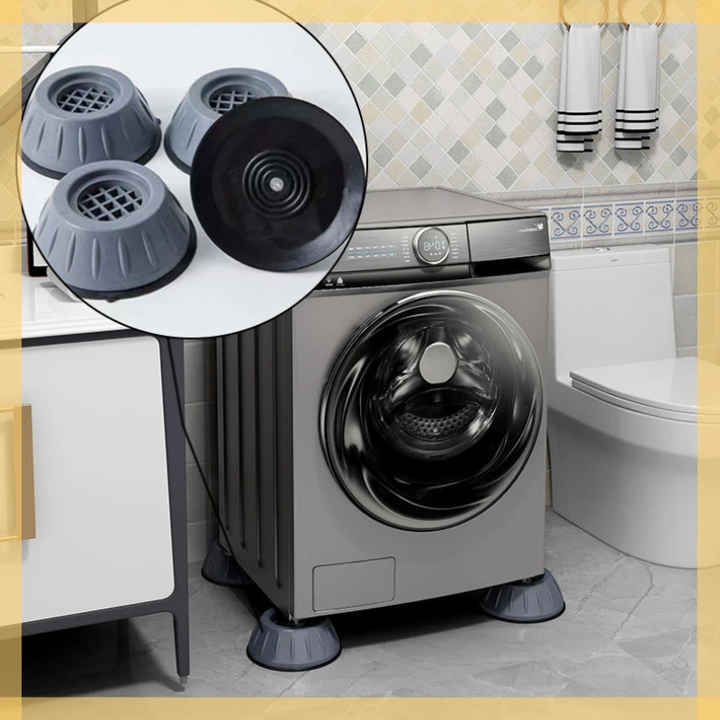 

Vibration Feet Pads Rubber Mat Slipstop Silent Universal Washing Machine Refrigerator Furniture Fixed Raiser Dampers Stand