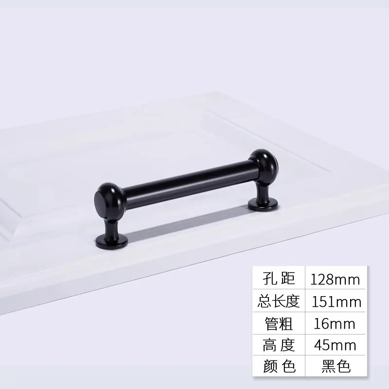 Матовые черные ручки для кухонного шкафа, длинные ручки для шкафа, современные простые ручки для комода, мебельная фурнитура из цинкового сплава