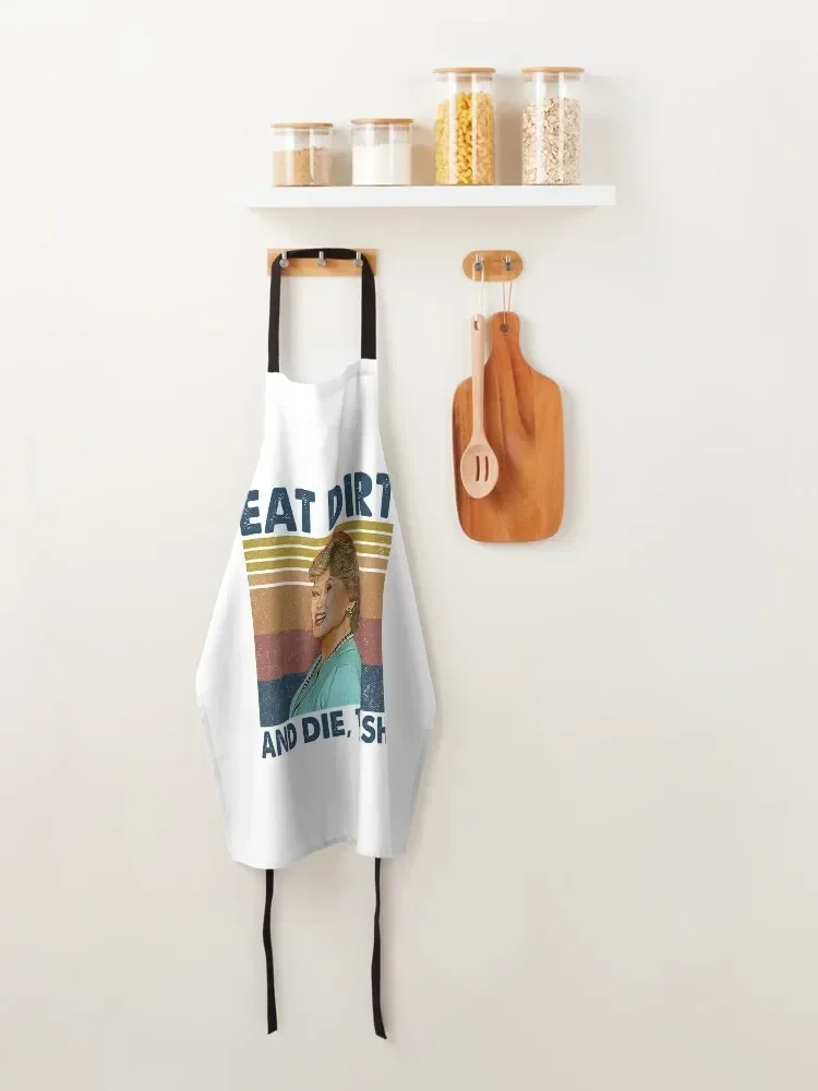 Фартук Eat Dirt and Die Trash Blanche Golden Girls в стиле ретро фартук официанта униформа для