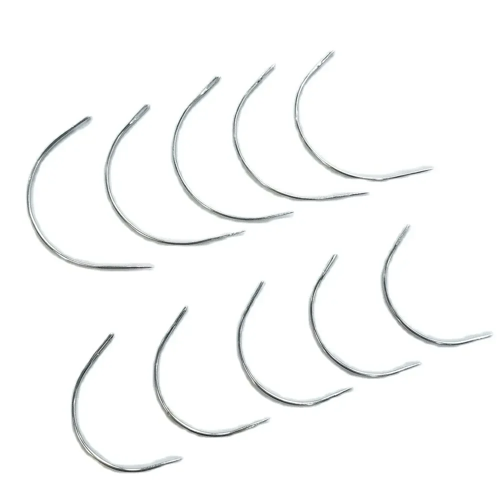 

50 шт./упаковка, изогнутые иглы для наращивания волос, 6 см