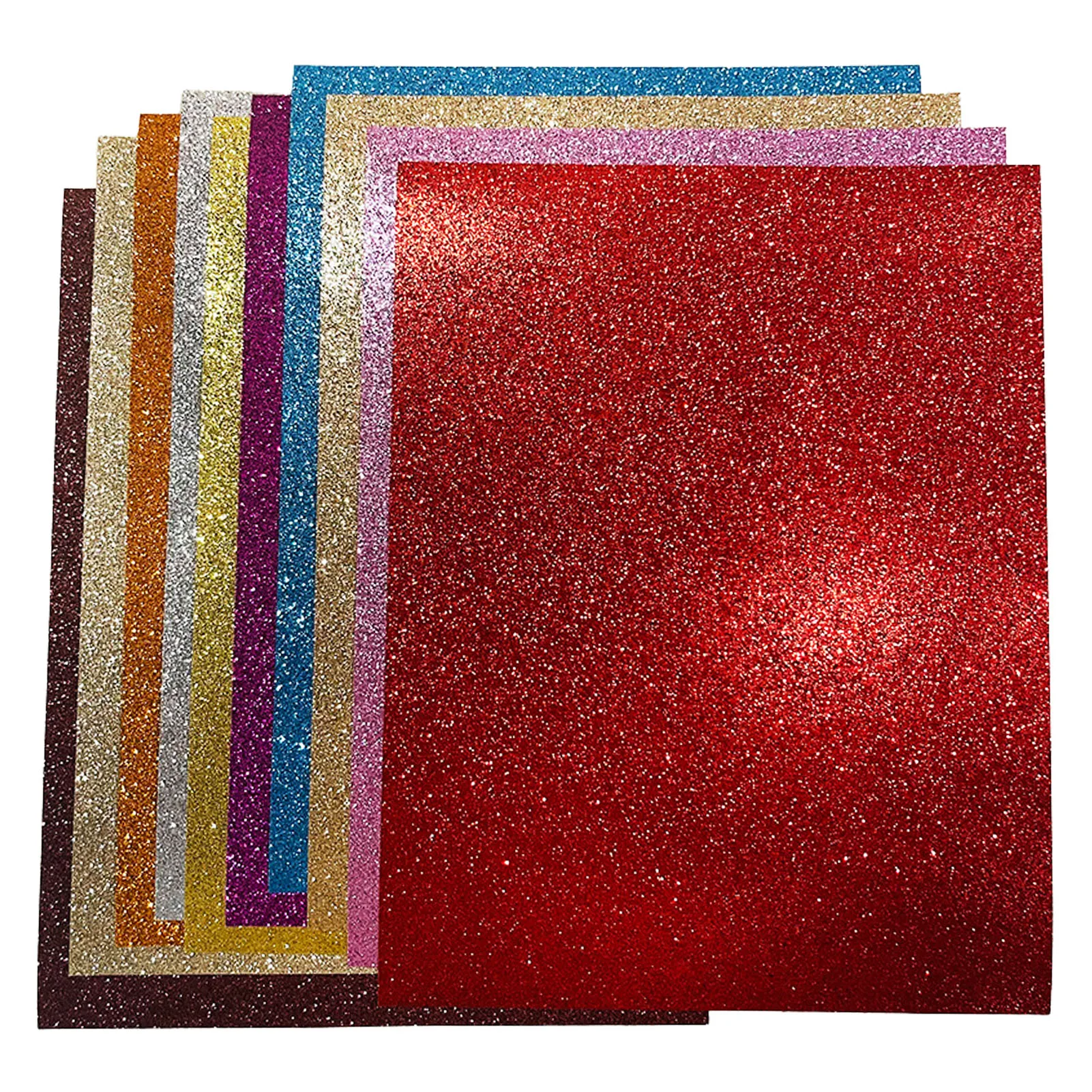 Glod Glitter Cardstock A4 Sparkling Glitter Card Paper Sparkling Craft Paper 10 Colors 120 GSM For Gift Packaging Scrapbooking