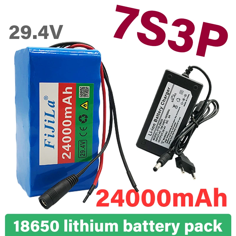 

24V 24ah 7s3p 18650 Lithium Ion Battery 29.4V 24000mah Electric Bicycle Moped / Electric /Customizable Plug 24v Lithium Battery