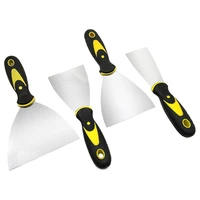4 pcs stainless steel putty knife set putty scraper tool set drywall scrapers for home diy decorating paint tools
