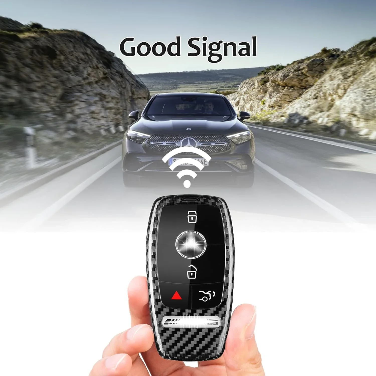 Чехол для ключей из настоящего углеродного волокна защитный чехол Benz AMG E53 GLS63