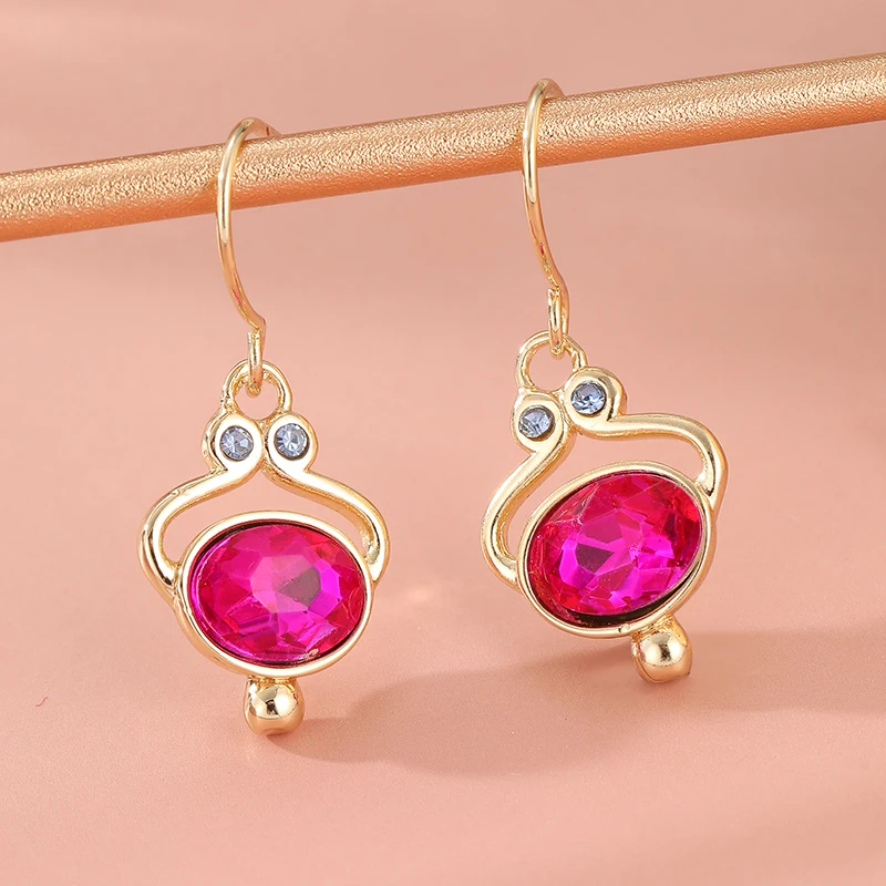 Новые винтажные элегантные серьги-подвески из синтетического циркона