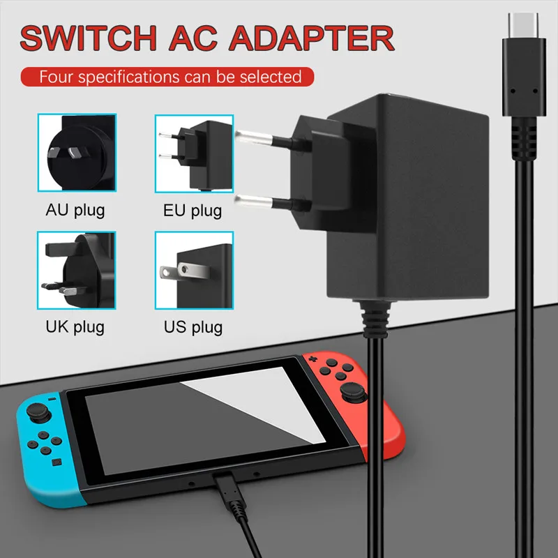 

Подходит для Nintendo Switch Fire Bull, быстрая зарядка 15V2.6A, зарядное устройство, хост-адаптер с интерфейсом Type-C