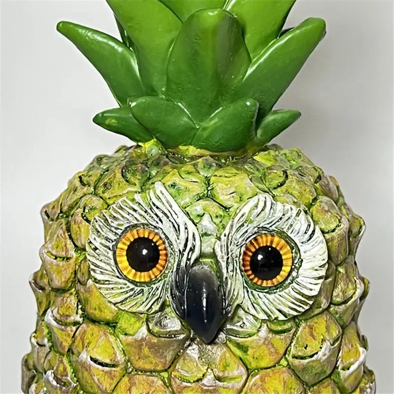 

Owl Figurine Owls Pineapple Resin Decor Realistic Delicate Pineapple Decoration Fish Tank Animal Statue Child Gifts Reusable