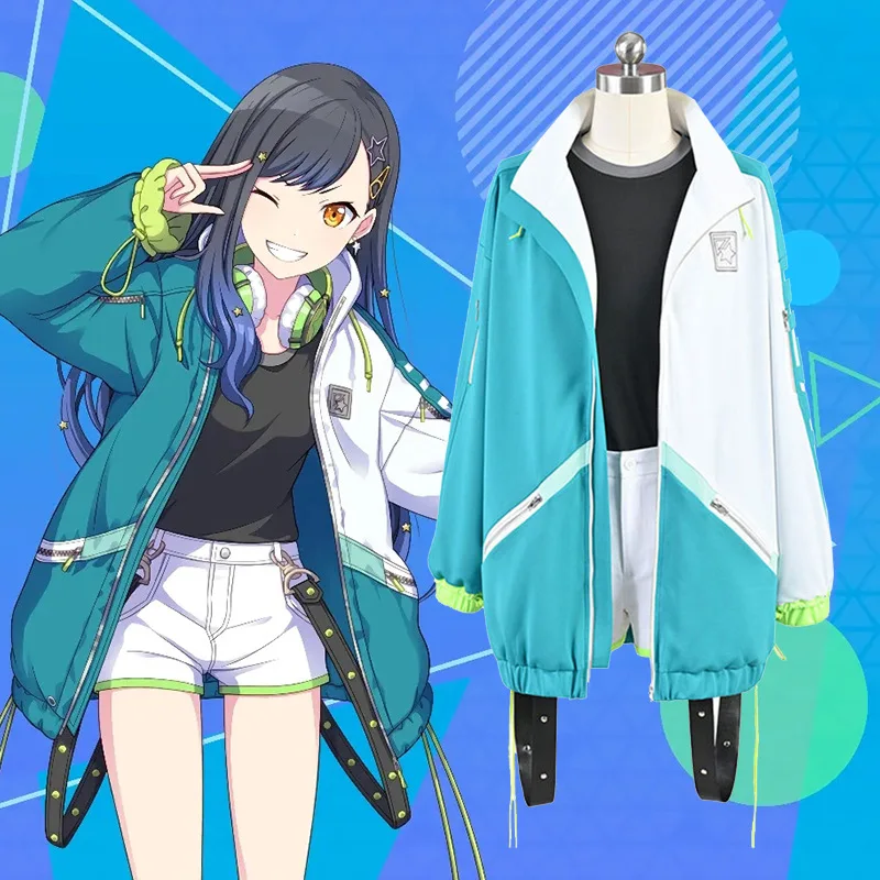 

Project Sekai Colorful Stage! Shiraishi An Cosplay Costume Feat Vivid BAD SQUAD Jacket Wig Women Full Suit Halloween Clothing