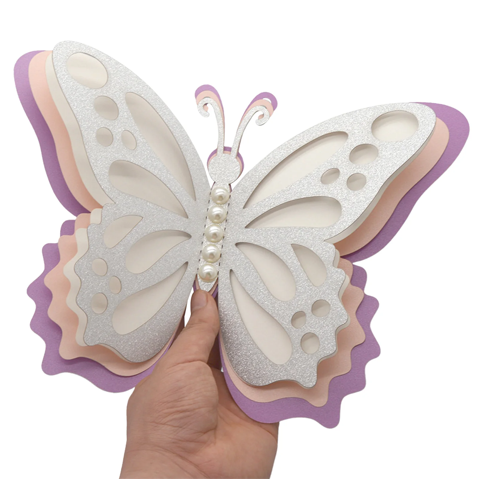 

3D Butterfly Wall Art Stickers Realistic Butterfly Decorations With Four-Layer Design And Pearl Butterfly Wall Decor Party