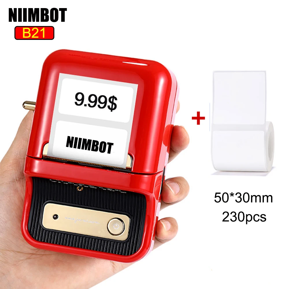 Принтер для печати этикеток NIIMBOT B21 беспроводной Bluetooth Термопринтер