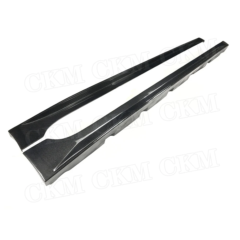 Боковые юбки из углеродного волокна фартуки для Audi A4L S4 B9 Sedan 2017 2018 расширение FRP