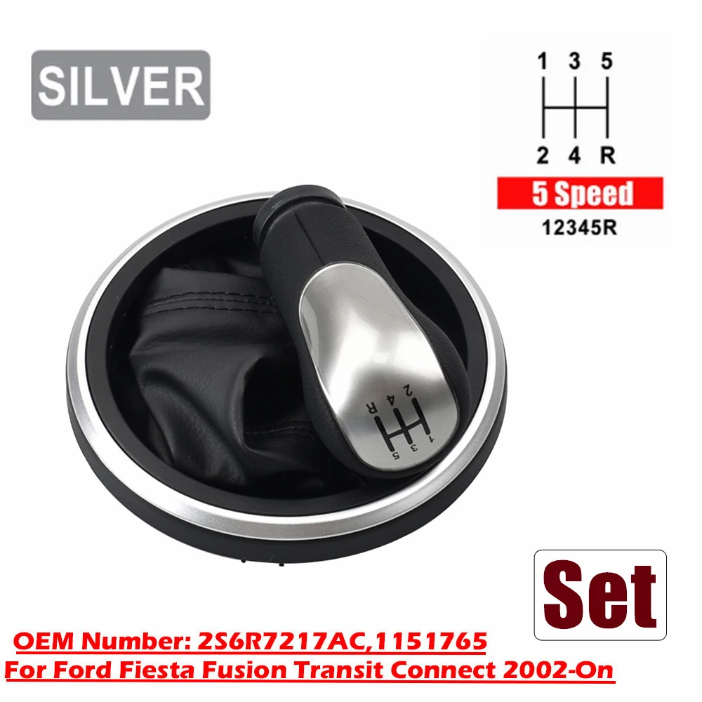 

5/6-скоростная автомобильная ручка переключения передач, рычаг переключения передач из искусственной кожи для Ford Fiesta MK6 Connect Fusion 2002 2003 2004 2005 2006 2007 2008