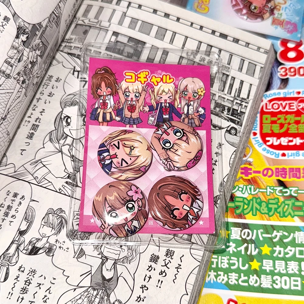 

1 комплект значков в стиле ретро Showa Hot Girl в стиле аниме — милые студенческие булавки для школьных сумок, курток и сумок, модные аксессуары Kawaii