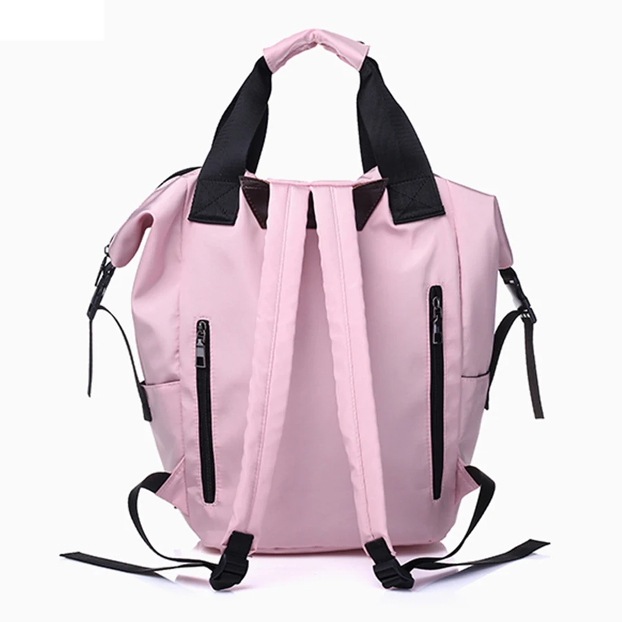 Casual Nylon Waterproof Backpack Women High Capacity Travel Book Bags for Teenage Girls Students Pink Satchel Mochila Bolsa 2022
