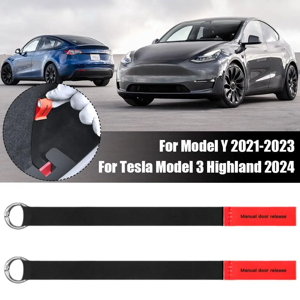 Для Tesla Model Y/3 задняя дверь аварийная ручка физический дверной замок ремень