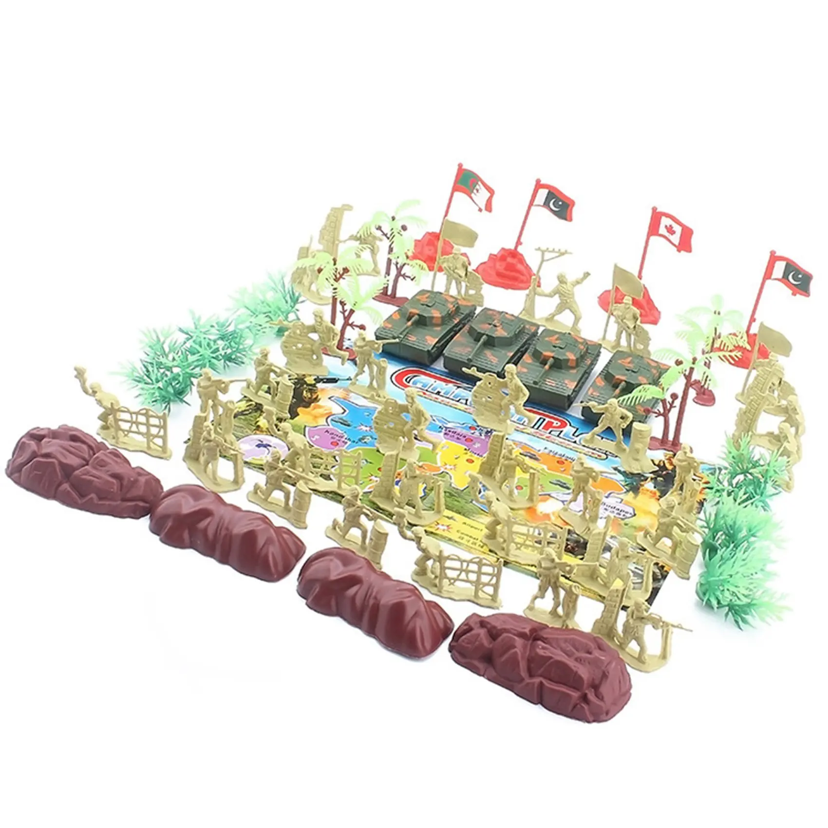 

52 шт., мини-солдатики для настольного декора