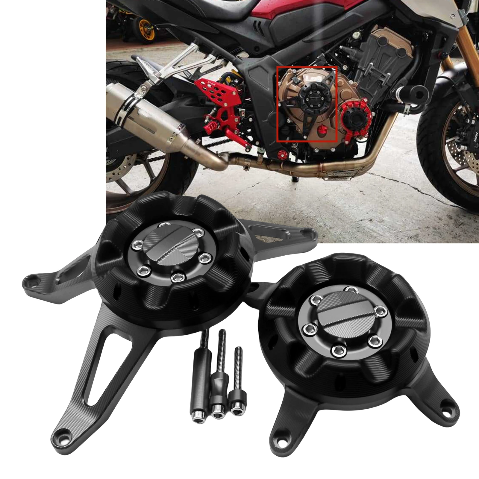 Защита двигателя мотоцикла Защитная крышка для HONDA CB650F CBR650F 2014-2020 CBR650R CB650R 2019-2020