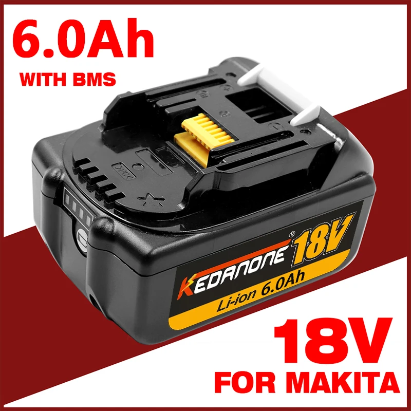 

18V 6000mAh Lithium Ion Battery Is Suitable For Makita BL1830 BL1815 BL1860 BL1840 Rechargeable Battery For Electric Tools
