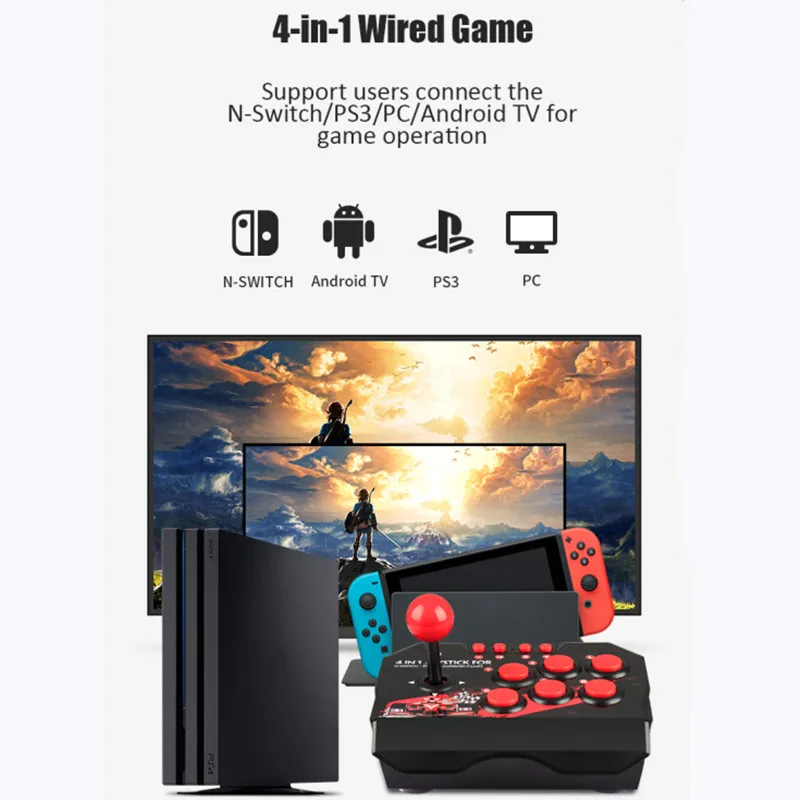 4 в 1 аркадный тренировочный джойстик для переключателя PS3 Android TV