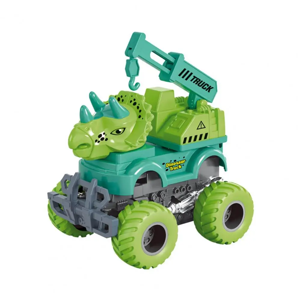 Baby Inertia Car Toy Safe Interactive Colorful Cartoon Dinosaur Baby Blaze Truck Toy for Home