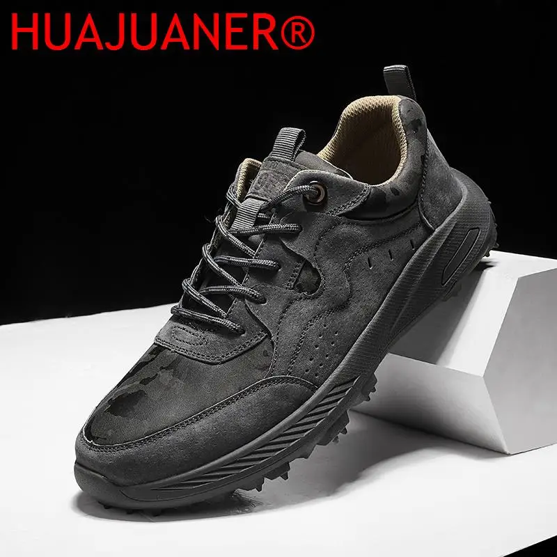 

New Men's Suede Leather Shoess lace up Trend Comfortable Men Shoes outdoor Walk Fashion Men Brand Sneakers Moccasins Man Loafers