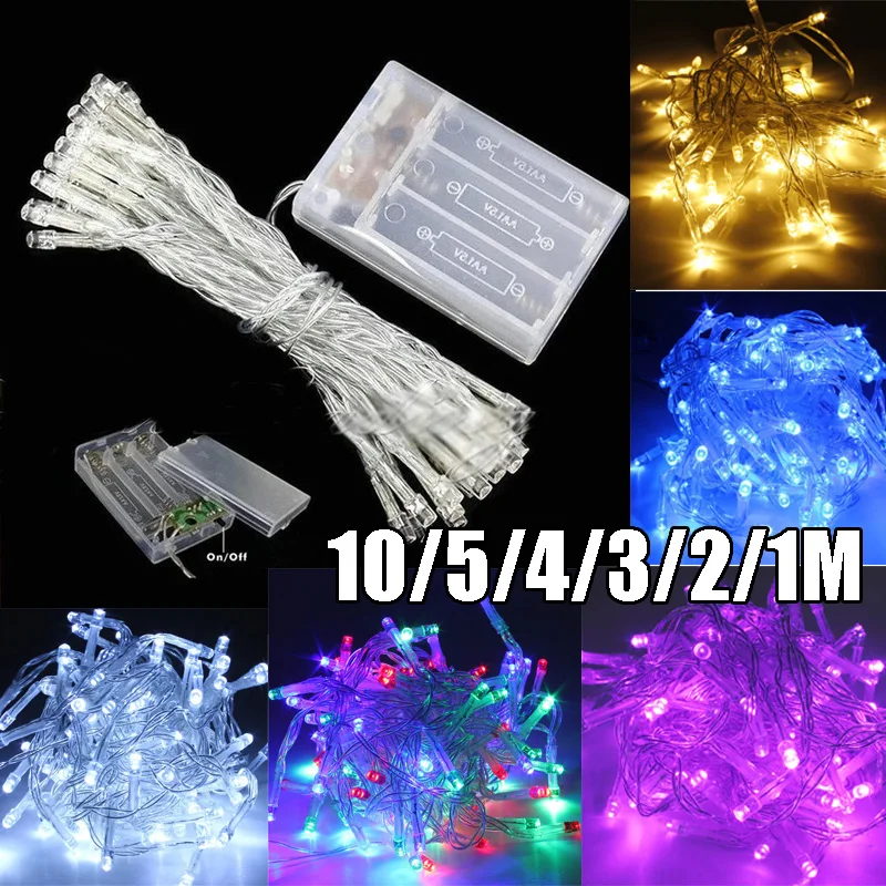 10/5/4/3/2/1M Led String Lights Garland Christmas Tree Fairy Light  Waterproof  Garden Outdoor Holiday Xmas Party Home Decor