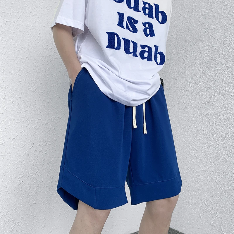

2023 NEW Summer Shorts Men Casual Loose Elastci Waist Shorts Male Solid Straight Shorts for Man