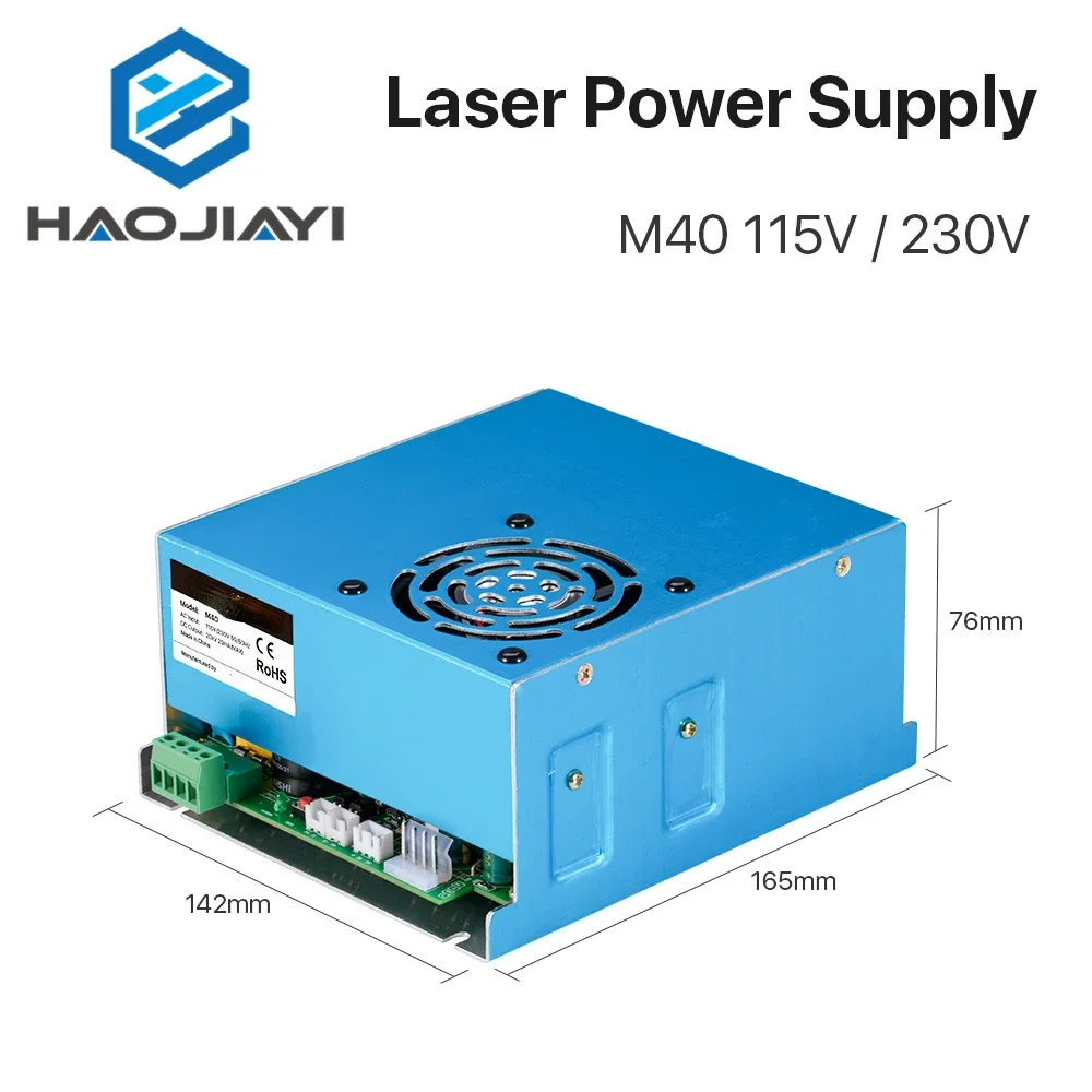 40 Вт CO2-лазерный источник питания 115 В/230 В для лазерной гравировально-резальной
