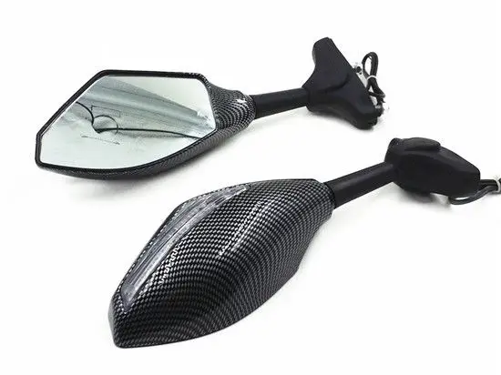 

Carbon Integrated Sport Racing Turn Signal Rearview Side Mirror Mir Custom Motor