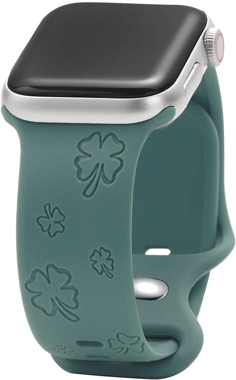 

Ремешок для Apple Watch 38 мм 42 мм, ремешок для замены ремешка с цветочной гравировкой для iWatch Series SE 7 6 5 4 3 2 1