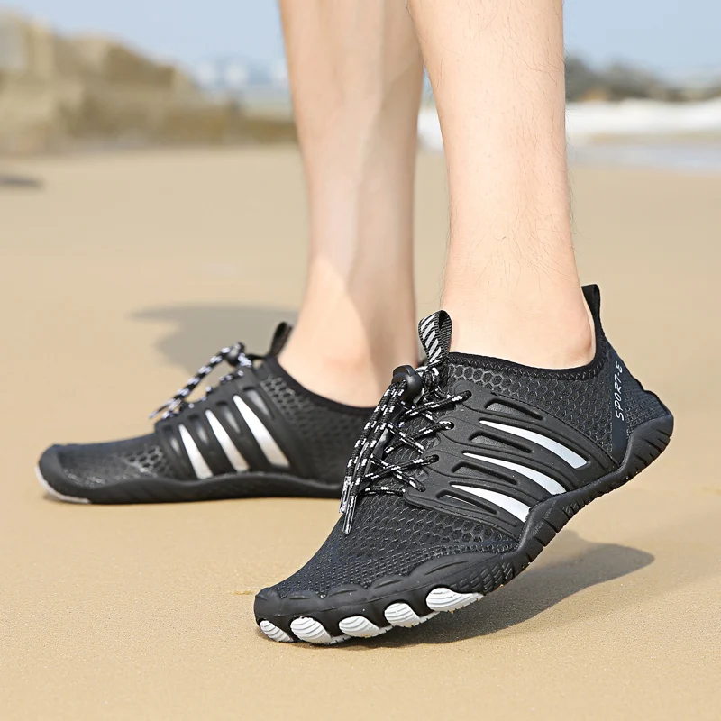 Men Women Wading Shoes Summer Swimming for Couple Quick Drying Anti-Skiding Beach Sneakers Size 36-47