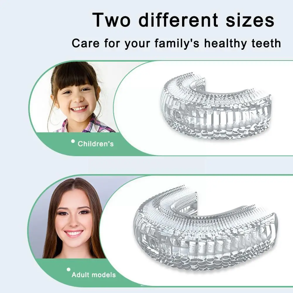 

Silicone Toothbrush Care Replaceable Toothbrush Electric Brush U-shape Children Silicone H2h5
