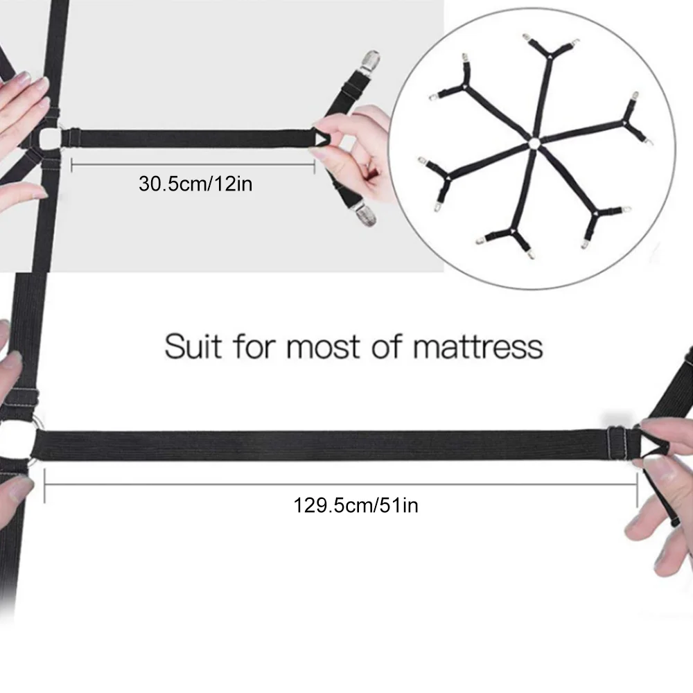 Держатель для простыни регулируемый эластичный держатель с 12 зажимами