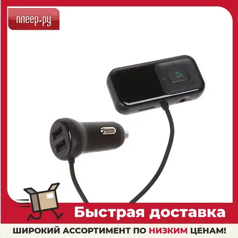 FM-Трансмиттер Baseus T Typed S-16 Wireless MP3 Car Charger Black CCTM-E01