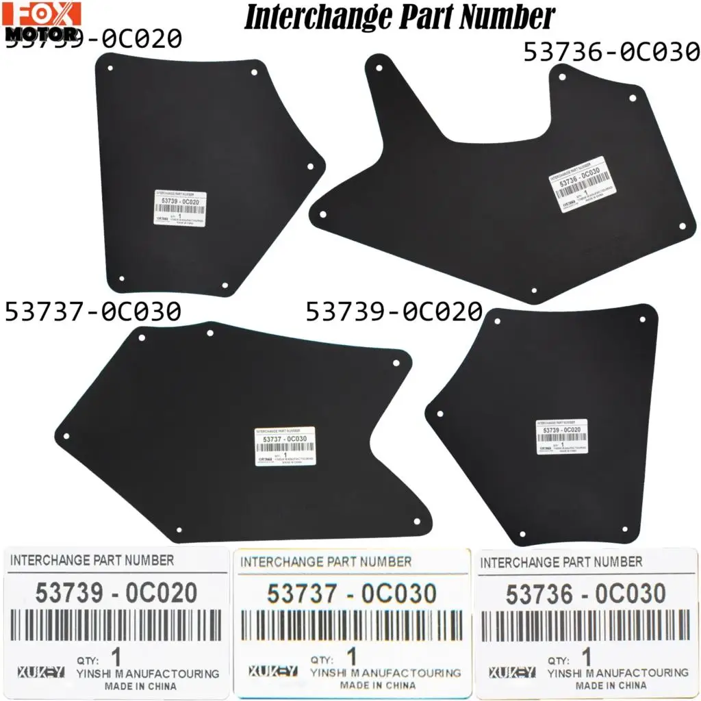 

53737-0C030 537360 C030 Брызговики Брызговики Брызговики Вкладыши на крылья Щит Фартук Уплотнение для Toyota Tundra Sequoia 07-20