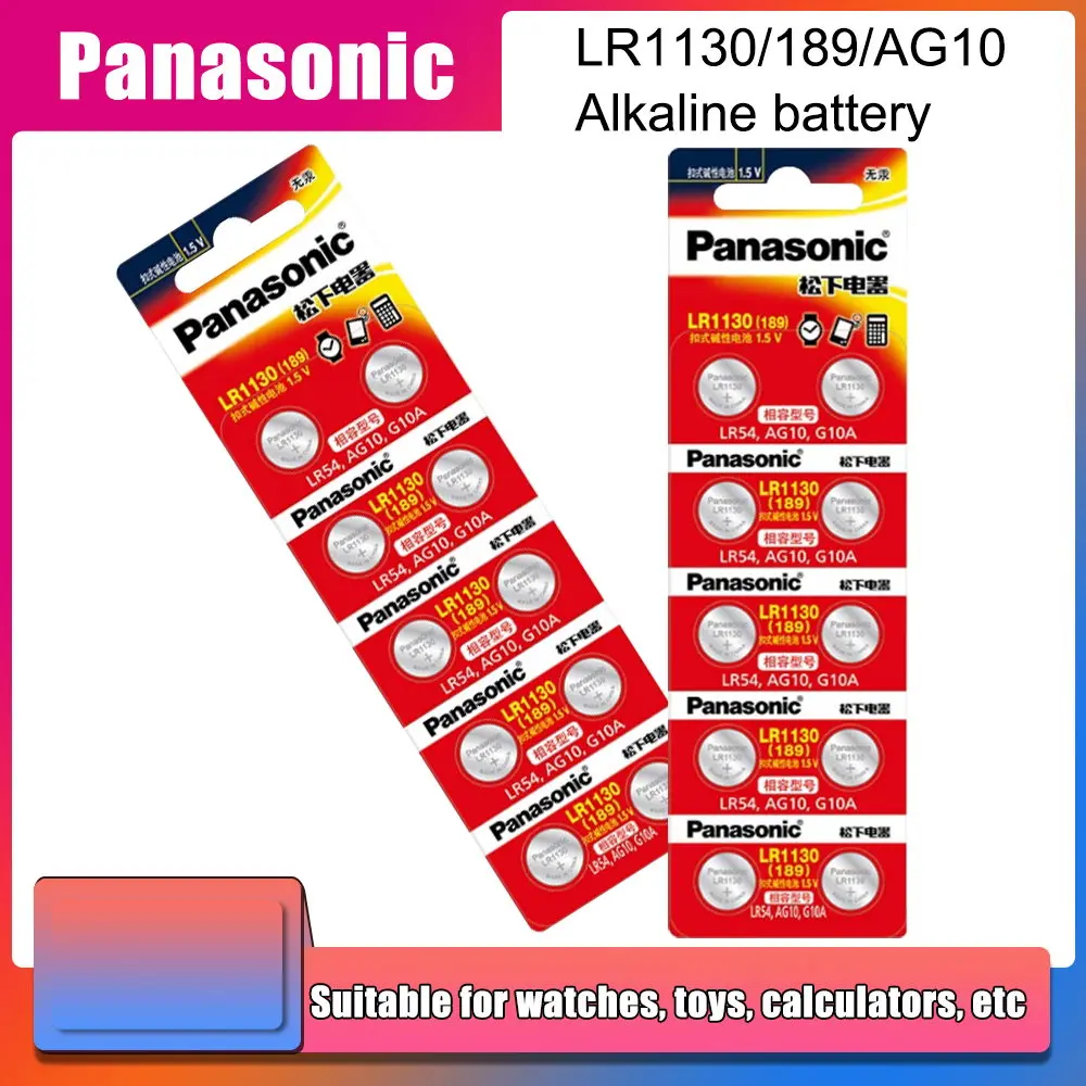 AG10 389 54 SR54 SR1130W Panasonic Батарейная батарея 1 5 V LR1130 фотобатарейка 189 батарейки |