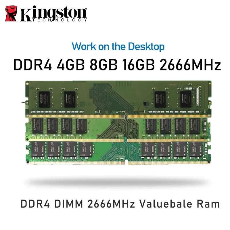 

Kingston Memory DDR4 4GB 8GB 16G 2666MHZ PC RAM Memoria Module Computer Desktop 1.2V DIMM 288Pin For AMD Intel CPU 2666 New