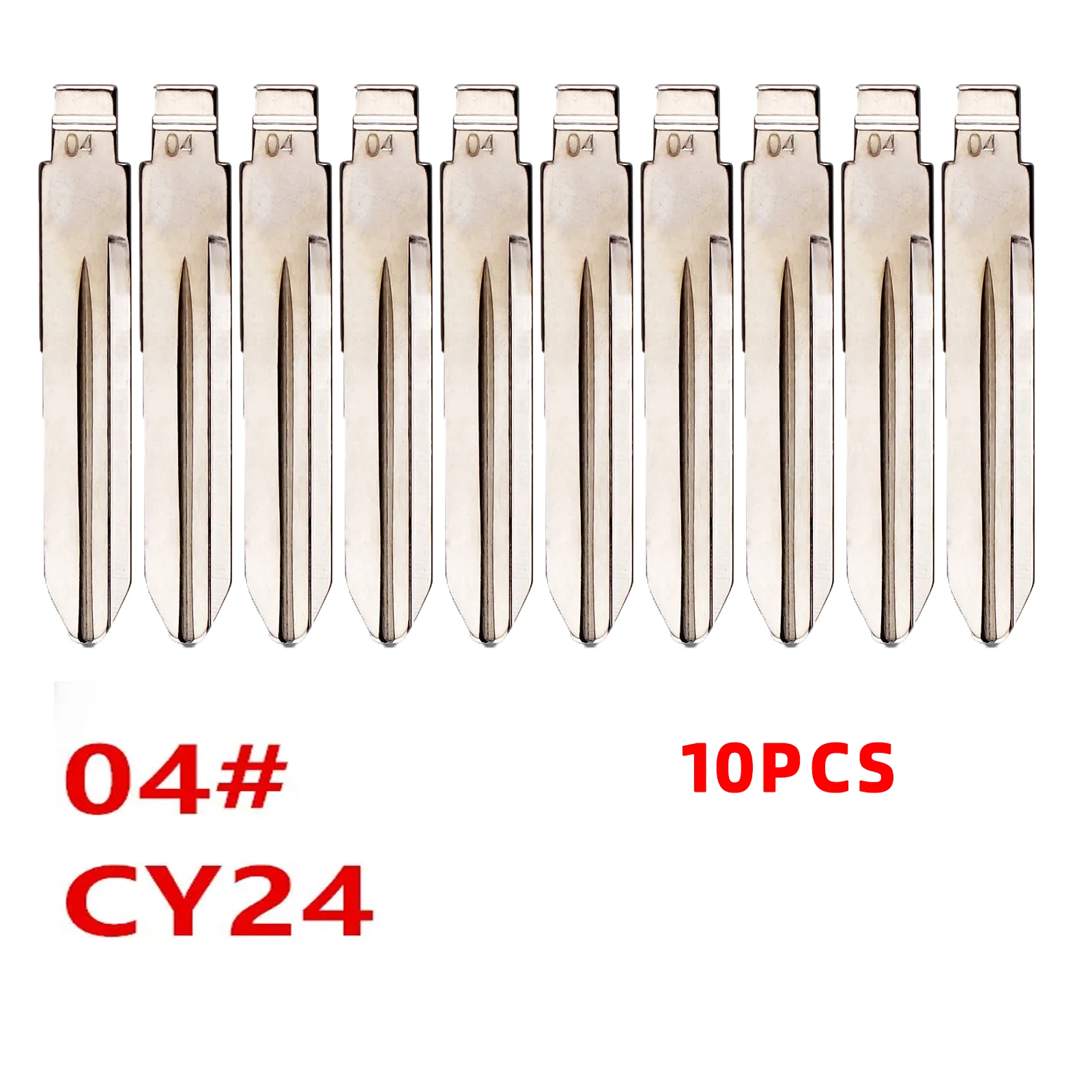 

10 шт. 04 # CY24 Необрезанный металлический ключ с лезвием, пульты дистанционного управления, заготовка для автомобильного ключа для Chrysler Jeep Dodge для keydiy KD xhorse VVDI JMD