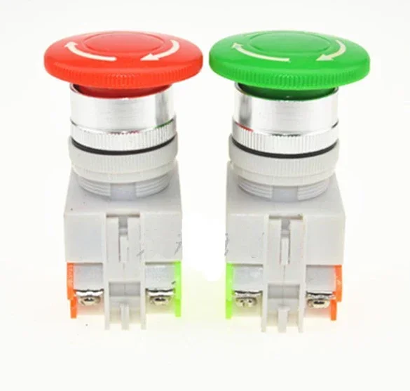 

2 шт. 10A 660V IP55 1NO 1NC грибовидная головка самоблокирующаяся кнопка аварийной остановки кнопочный переключатель 22 мм LAY7 (PBCY090) LAY37