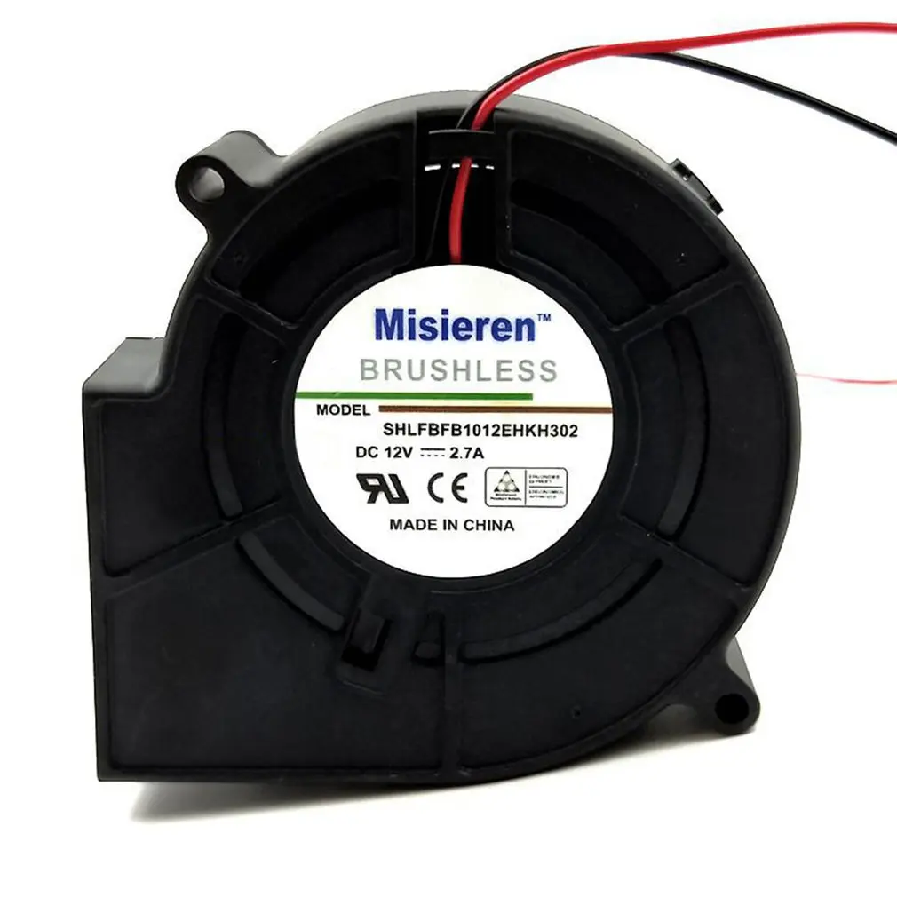 

12V 2.7A Turbo Blower Warm Air Barbecue Oven Exhaust Turbofan 9733 Direct Current 9cm Blower Ball Bearing