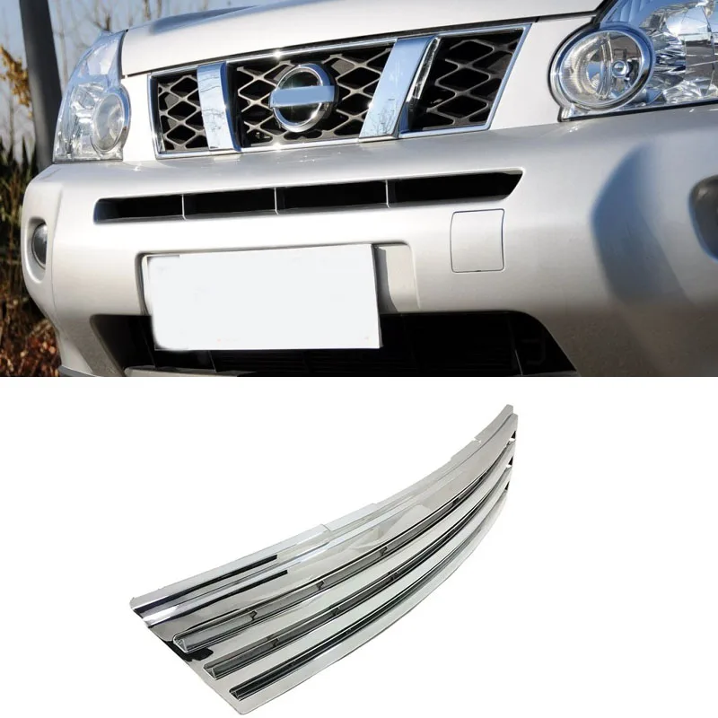 

Front Bumper Grille Grill Cover Frame Protector Trims ABS Chrome Car Accessories For Nissan X-Trail X Trail T31 Rogue 2008-2011