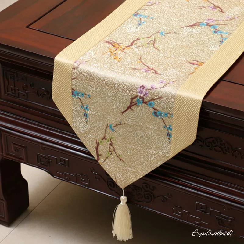 

Chinese Style Satins Table Runner Tablecloth Bed Runner Tea Table Runner Table Flag Table Decoration