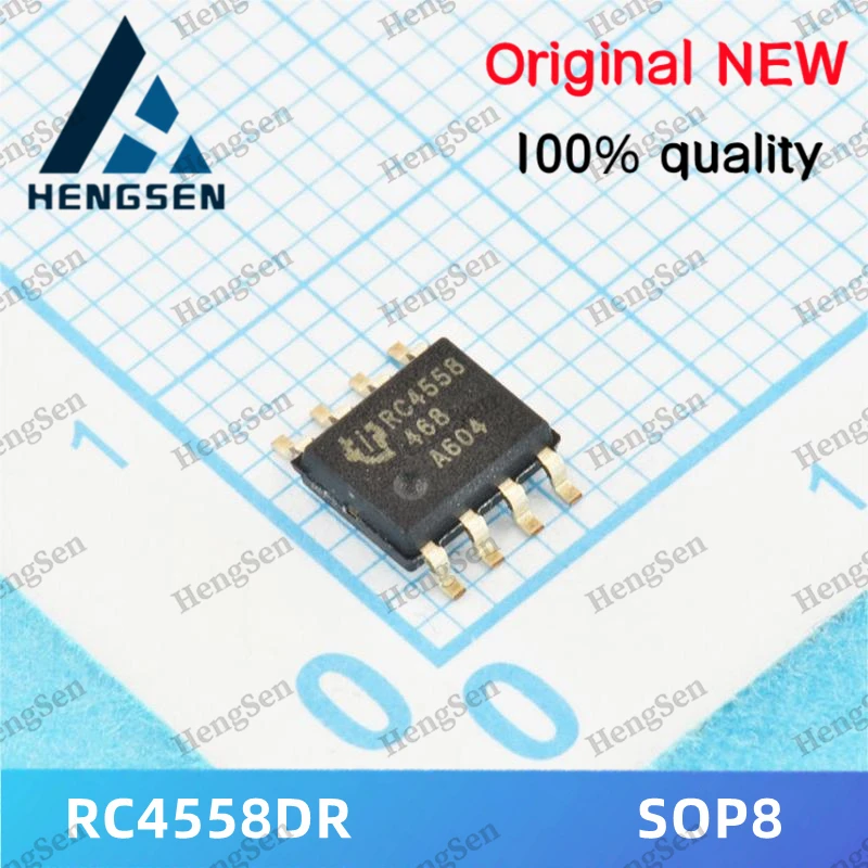 

50 шт./партия, интегральные микросхемы RC4558DR RC4558, 100% новые и оригинальные